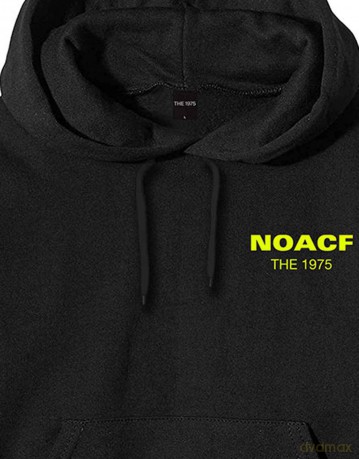 1975 - The: The 1975 Unisex Pullover Hoodie: NOACF (Black) (Back Print) (Small)