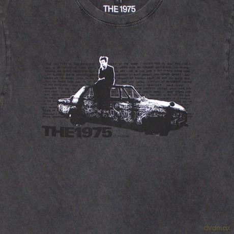 1975 - The: The 1975 Unisex Stone Wash T-Shirt: Car Photo (Charcoal Grey) (Large)