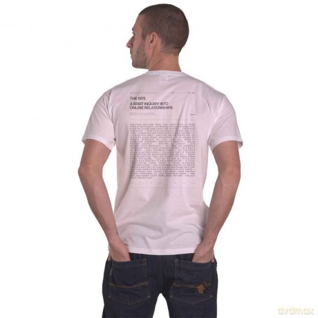 1975 - The: The 1975 Unisex T-Shirt: A Brief Inquiry (White) (Back Print) (XX-Large)