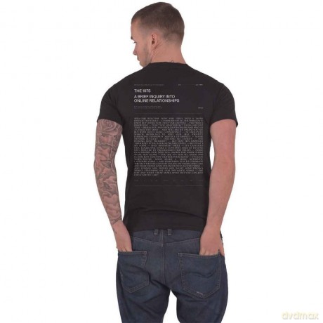 1975 - The: The 1975 Unisex T-Shirt: A Brief Inquiry (White) (Back Print) (XX-Large)