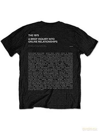 1975 - The: The 1975 Unisex Tee: ABIIOR Wecome Welcome Version 2. (Back Print) (Small)