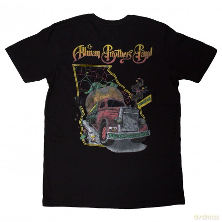 Allman Brothers Band - The: The Allman Brothers Band Unisex T-Shirt: Road Goes On (Black) (Back Print) (X-Large)