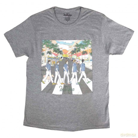 Beach Boys - The: The Beach Boys Unisex T-Shirt: Pet Sounds Crossing (Grey) (Medium)