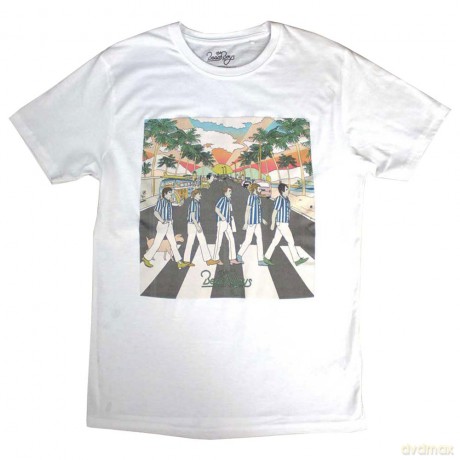 Beach Boys - The: The Beach Boys Unisex T-Shirt: Pet Sounds Crossing (White) (Medium)