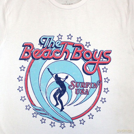 Beach Boys - The: The Beach Boys Unisex T-Shirt: Surfin' USA Circle (White) (X-Large)