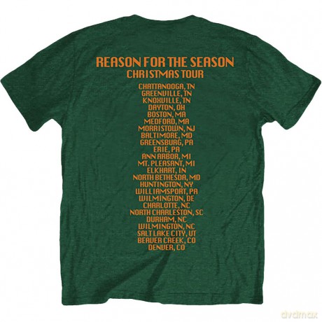 Beach Boys - The: The Beach Boys Unisex T-Shirt: Xmas Album (Green) (Back Print) (X-Large)