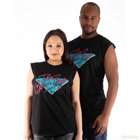 Beach Boys - The: The Beach Boys Unisex Tank T-Shirt: Retro Logo (Black) (Small)