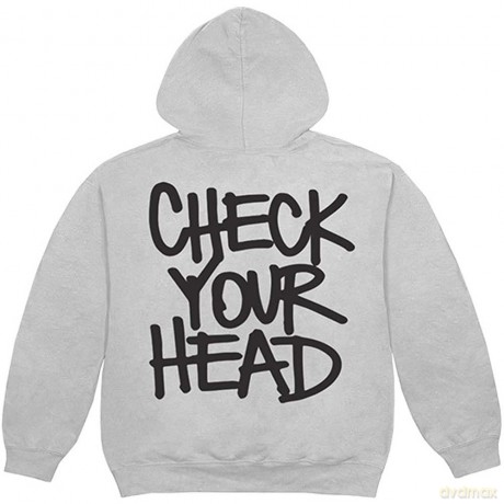 Beastie Boys - The: The Beastie Boys Unisex Pullover Hoodie: Check Your Head (Grey) (Back Print) (Small)