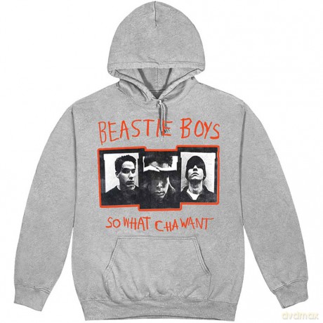 Beastie Boys - The: The Beastie Boys Unisex Pullover Hoodie: So What Cha Want (Grey) (Small)