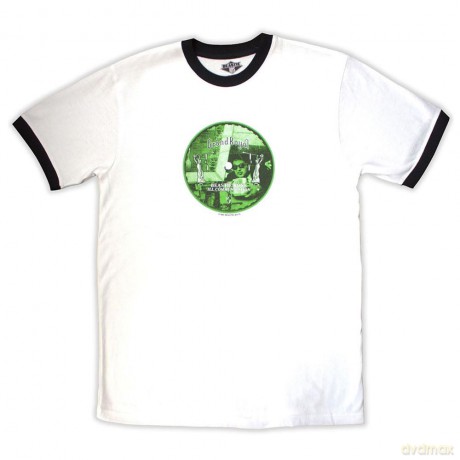 Beastie Boys - The: The Beastie Boys Unisex Ringer T-Shirt: Record Label (White) (Back Print) (X-Large)