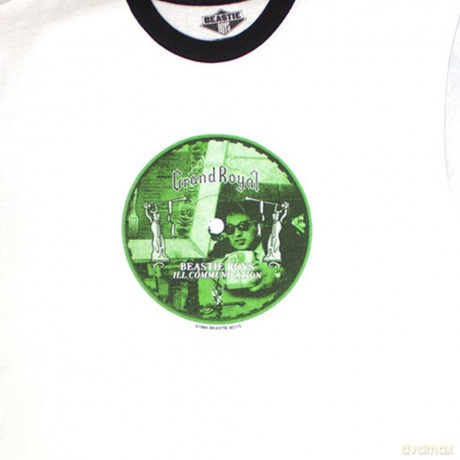 Beastie Boys - The: The Beastie Boys Unisex Ringer T-Shirt: Record Label (White) (Back Print) (XX-Large)