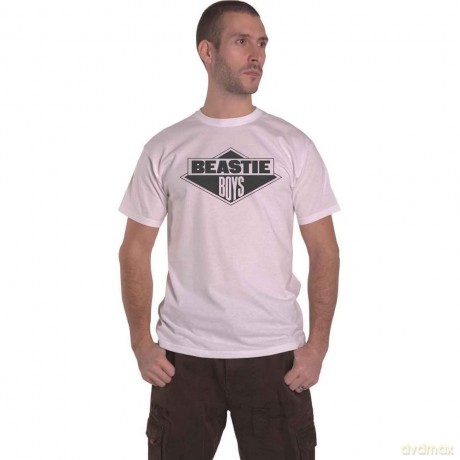 Beastie Boys - The: The Beastie Boys Unisex T-Shirt: B&W Logo (White) (XX-Large)