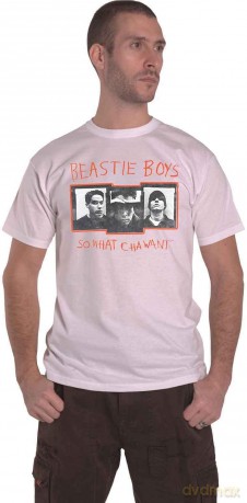 Beastie Boys - The: The Beastie Boys Unisex T-Shirt: So What Cha Want (White) (Large)