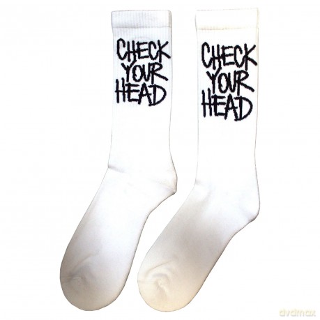 Beastie Boys - The: The Beastie Boys Unisex Terry Socks: Check Your Head (White) (UK Size 4 - 7)
