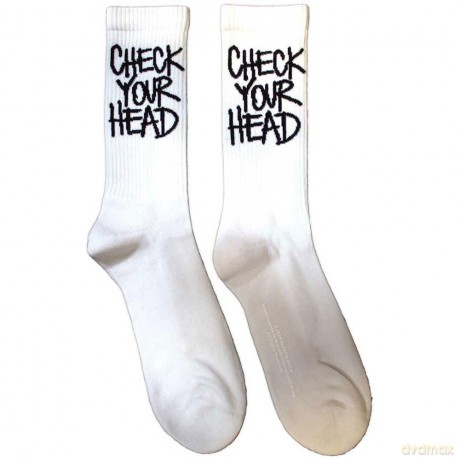 Beastie Boys - The: The Beastie Boys Unisex Terry Socks: Check Your Head (White) (UK Size 7 - 11)