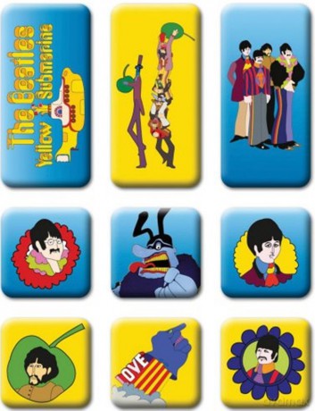 The Beatles: Fridge Magnet Set: Yellow Submarine