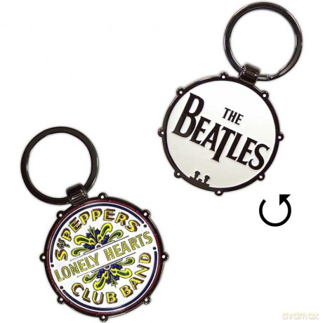 The Beatles: Keychain: Drop T/Sgt Pepper Drum (Double Sided)