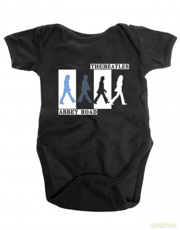 The Beatles: Kids Baby Grow: Abbey Road Colours Crossing (Black) (0-3 Months)