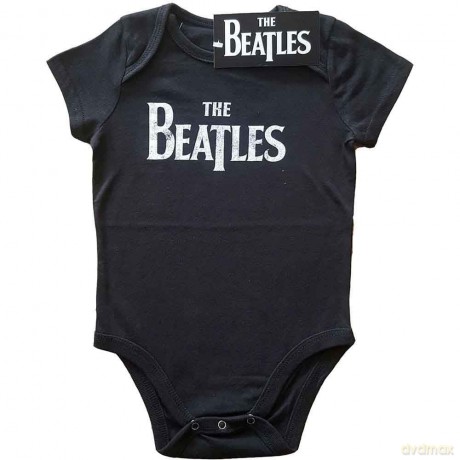 The Beatles: Kids Baby Grow: Drop T Logo (Black) (3-6 Months)