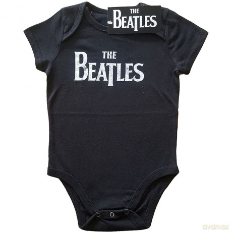 The Beatles: Kids Baby Grow: Drop T Logo (Black) (6-9 Months)