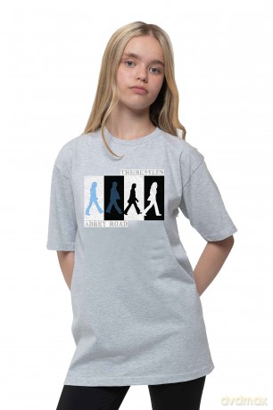 The Beatles: Kids T-Shirt: Abbey Road Colours Crossing (Heather Grey) (3-4 Years)