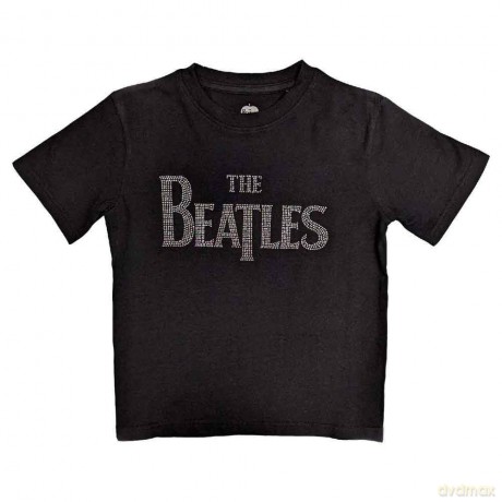 The Beatles: Kids T-Shirt: Drop T (Black) (Embellished) (11-12 Years)