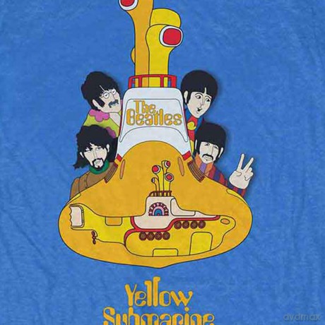 The Beatles: Kids T-Shirt: Yellow Submarine Sub Sub (Blue) (13-14 Years)