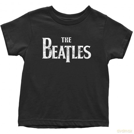 The Beatles: Kids Toddler T-Shirt: Drop T Logo (Black) (4 Years)