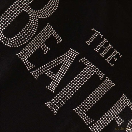 The Beatles: Ladies Fashion Tee: Drop T Logo with Rhinestone Application (Small)
