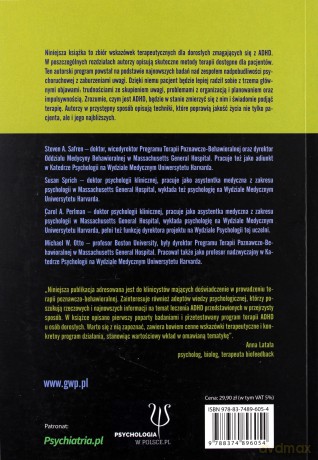 Poskromić ADHD. Poradnik pacjenta. Poznawczo-behawioralna terapia dorosłych - Safren Steven, Sprich Susan, Perlman Carol, Otto M [KSIĄŻKA]