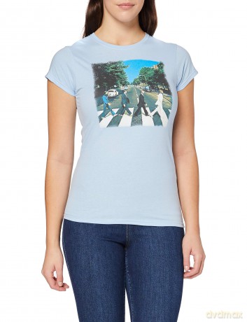 The Beatles: Ladies Premium Tee: Abbey Road (Back Print) (Medium)