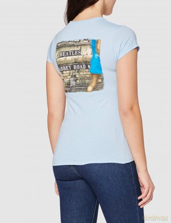 The Beatles: Ladies Premium Tee: Abbey Road (Back Print) (Medium)