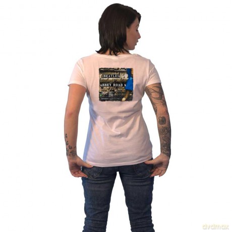 The Beatles: Ladies Premium Tee: Abbey Road (Back Print) (Medium)