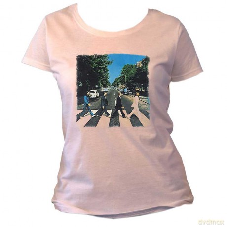The Beatles: Ladies Premium Tee: Abbey Road (Back Print) (Medium)