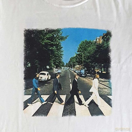 The Beatles: Ladies Premium Tee: Abbey Road (Back Print) (Medium)