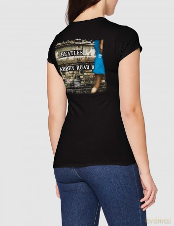 The Beatles: Ladies Premium Tee: Abbey Road (Back Print) (X-Large)