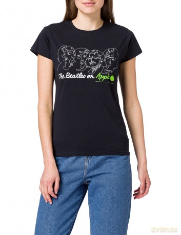 The Beatles: Ladies Premium Tee: On Apple with Back Printing (Small)