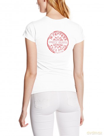The Beatles: Ladies Premium Tee: Sgt Pepper with Back Printing (Medium)