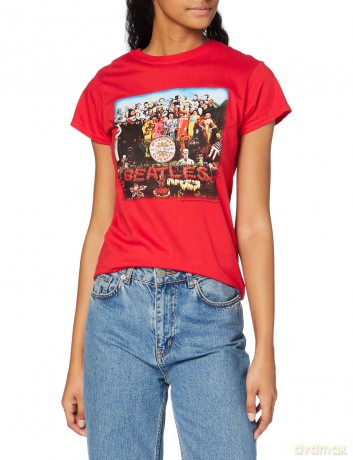 The Beatles: Ladies Premium Tee: Sgt Pepper with Back Printing (Small)