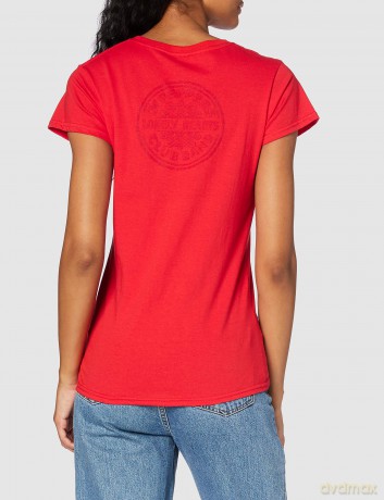 The Beatles: Ladies Premium Tee: Sgt Pepper with Back Printing (Small)