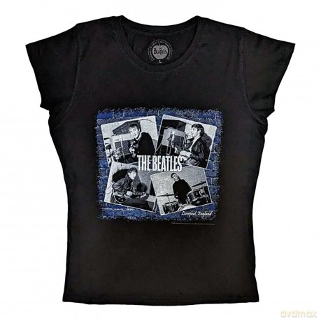 The Beatles: Ladies Premium Tee: at the Cavern with Back Printing (Small)