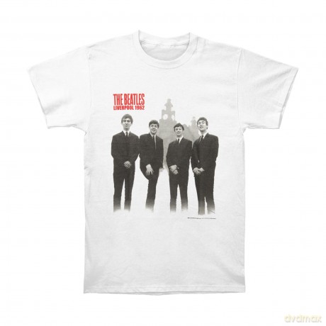 The Beatles: Ladies T-Shirt: Beatles In Liverpool (White) (XX-Large)