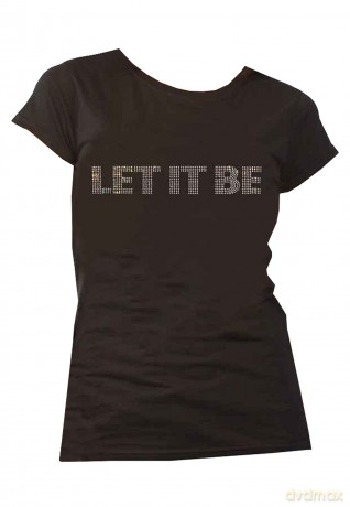 The Beatles: Ladies T-Shirt: Let It Be Crystals (Black) (Embellished) (Medium)