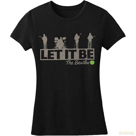 The Beatles: Ladies T-Shirt: Rooftop (Black) (Back Print) (XXXX-Large)