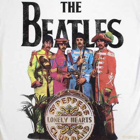 The Beatles: Ladies T-Shirt: Sgt Pepper (White) (Large)