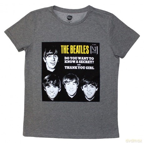 The Beatles: Ladies T-Shirt: VJ Secret Sleeve (Grey) (Small)
