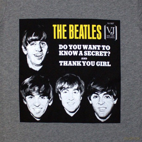 The Beatles: Ladies T-Shirt: VJ Secret Sleeve (Grey) (X-Large)