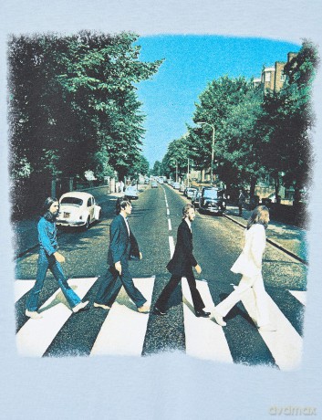 The Beatles: Ladies T-Shirt: Vintage Abbey Road (Light Blue) (Back Print) (XX-Large)