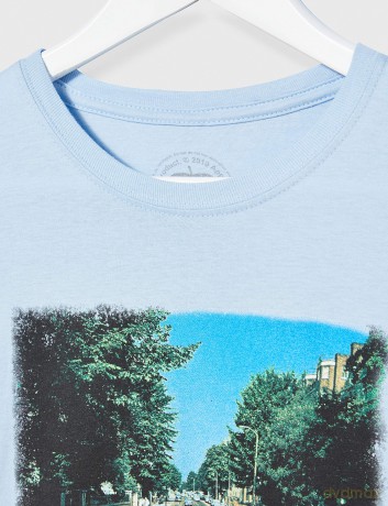 The Beatles: Ladies T-Shirt: Vintage Abbey Road (Light Blue) (Back Print) (XX-Large)