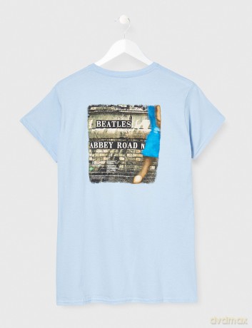 The Beatles: Ladies T-Shirt: Vintage Abbey Road (Light Blue) (Back Print) (XX-Large)